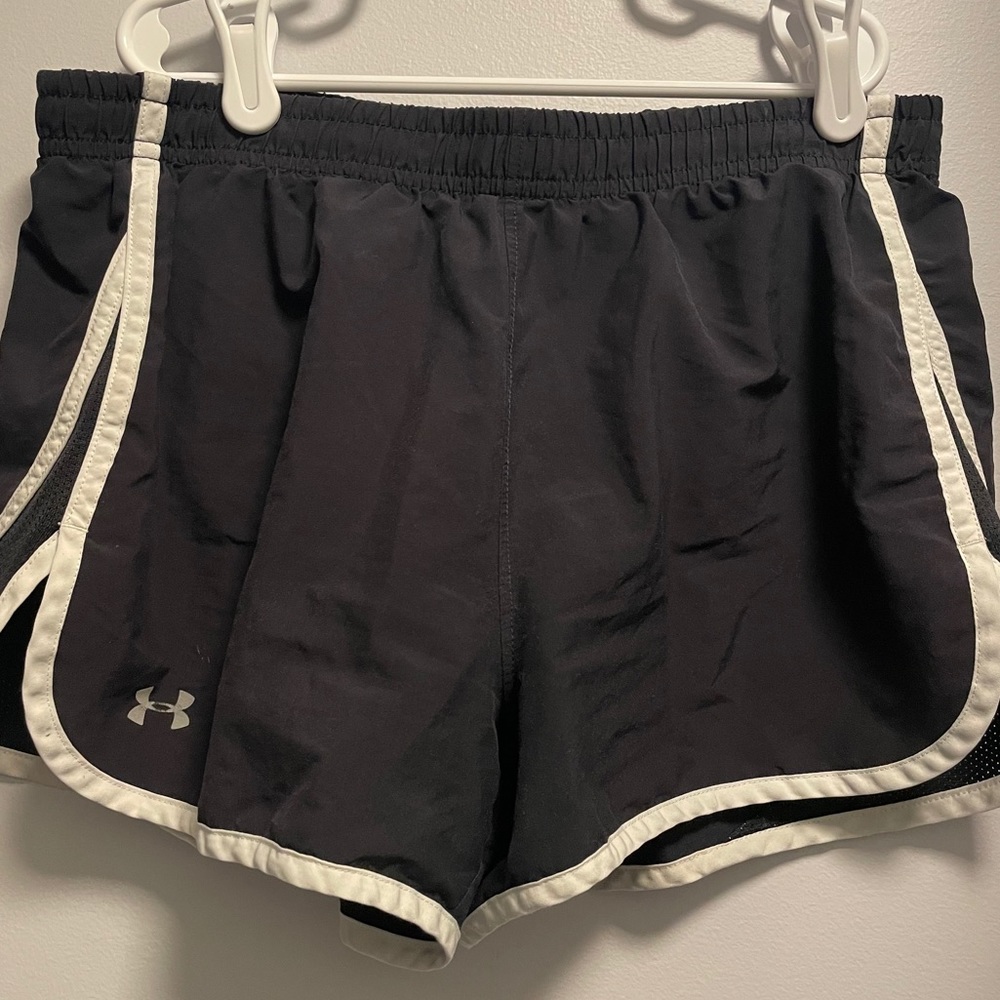 Under Armour Black and White Athletic Shorts